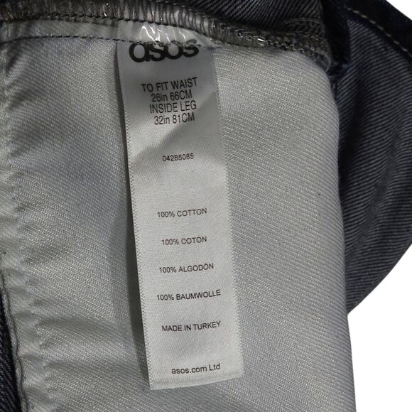 ASOS Overalls Womens 2 Blue Button Fly Denim Dark Wash - Picture 6 of 10